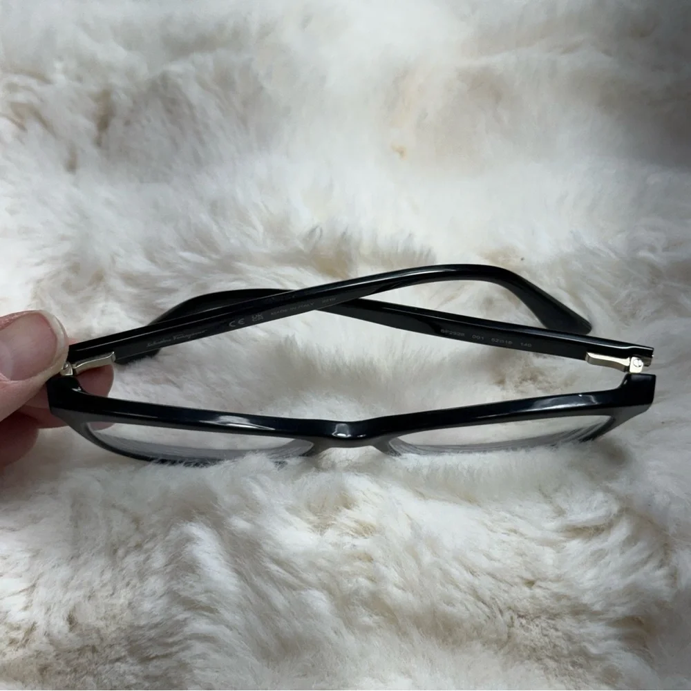 Salvatore Ferragamo Black Optical Eyeglass Frames Made‎ in Italy